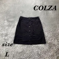 COLZA コルザ (L) 台形スカート ミニ 膝上丈 綿100％ 厚手
