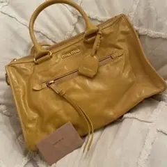 【正月SALE新品同様】miumiu イエロー バッグ