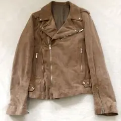 AGLINI SUEDE♡ドゥーズィエムクラス ライダース ジャケット ベージュ