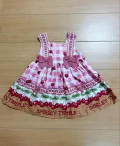 SHIRLEY TEMPLE さくらんぼ　チェック柄 ワンピース　90
