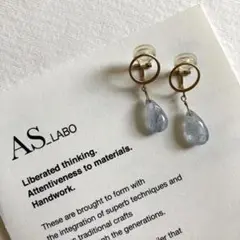 アガット agate アズラボ 10k 天然石イヤリング AS_LABO