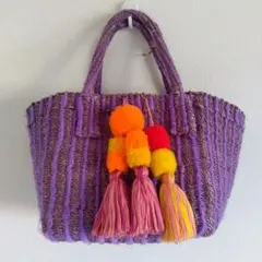 【USED】Liberty Bell リバティーベル かごバッグ 紫