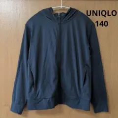 140 UNIQLO ネイビー UVカットパーカー　GU ジーユー