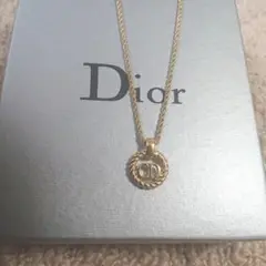 希少 Christian Dior ロゴ ネックレス