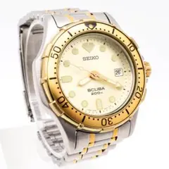 《美品》SEIKO SCUBA 腕時計 ゴールド 200M防水 ダイバー