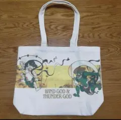 風神・雷神 マチ付きキャンバストートバッグ