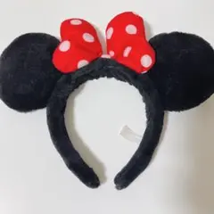 ミニーマウス カチューシャ 黒 赤