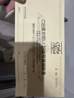 スタジオアリス記念写真撮影券