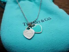 TIFFANY&Co. ミニダブルハートネックレス