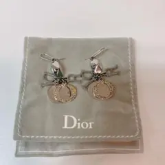 Dior ディオール ラインストーン ピアス 両耳用 フック レディディオール