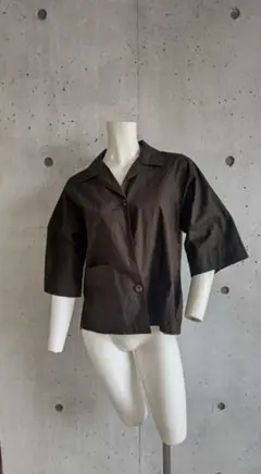 MHLマーガレットハウエル カーキー美品(数回着用)レディース半袖シャツ麻 9合