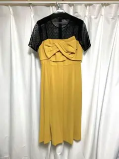 GRACE CONTINENTAL フロントリボンドレープワンピース