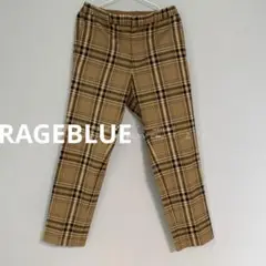 RAGEBLUE チェック柄 TRスラックス ベージュ