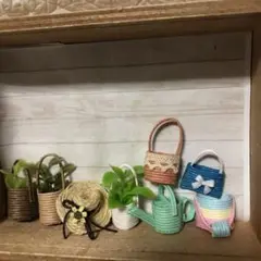 ミニチュアプランター ガーランド　ミニチュア夏ガーランド　エコクラフト