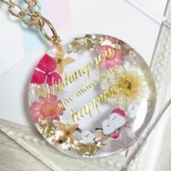レジン　シマエナガ　バッグチャーム　No.215