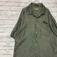 半袖シャツ！アロハ　ブラックXLオーバーサイズ30