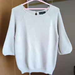 UNTITLED ベージュ サマーニット Мサイズ 七分袖
