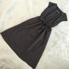ROPE' PICNIC ストライプ柄 ワンピース ウエストリボン サイズ40