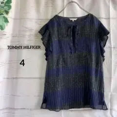 トミーヒルフィガー TOMMY 太ボーダー　ノースリーブ　ブラウス