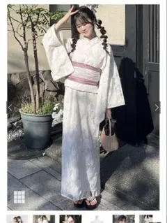 GRL 2wayオーガンジー花柄セパレート浴衣