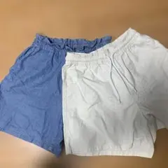UNIQLO 半ズボン 青／TOPVALU 半ズボン 白150サイズ