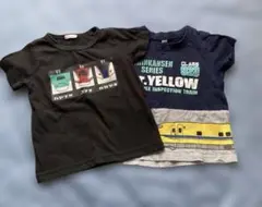 新幹線デザイン Tシャツ 2枚セット 80と95 ドクターイエロー