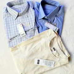 タグ付き✨美品　ユニクロ　メンズ　シャツ　3枚セット　Lサイズ