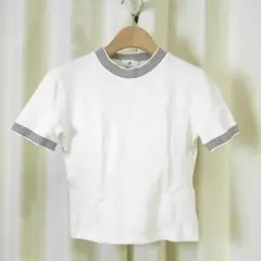 ソニアリキエル半袖カットソー 白SONIA RYKIEL INSCRIPTION