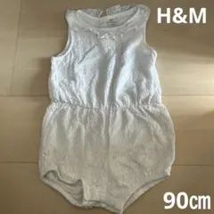 【美品】H&M ノースリーブロンパース　レース