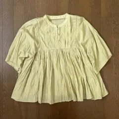 【FREAK'S STORE】インド タック 切り替え フレア ブラウス