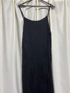 黒 キャミソール ロングワンピース