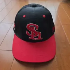 ソフトバンクホークス　ロゴキャップ （バックはメッシュタイプ）