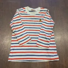 ミキハウス ストライプ柄 長袖カットソー 80cm
