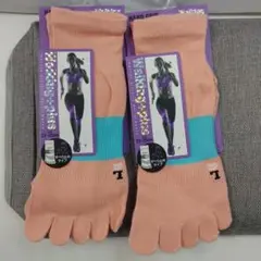 Walking+plus 5本指ソックス 23-25cm ピンク　2足セット
