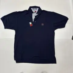 【新品未使用】TOMMY HILFIGER ネイビー ストライプ襟ポロシャツ S