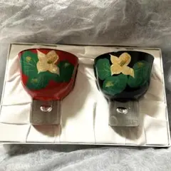 新品未使用　斉藤　恒緒　お猪口 2個セット　会津塗り