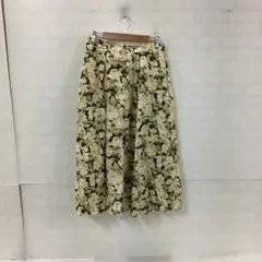 8.11◎M503P◎フレアスカート◎花柄◎ホワイト系◎M