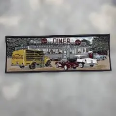 コカコーラ　アメ車　テーブルクロス　31x88
