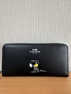 ⭐️新品未使用品✨COACH スヌーピー ブラック長財布