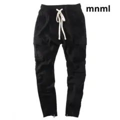 [mnml] Cargo Drawcord Pants Black XL