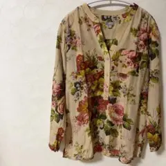 jjill 花柄 長袖シャツ