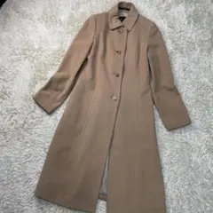 【美品】ダックス DAKS ロングコート アンゴラ混 キャメル M ウール