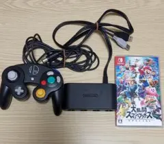 GCコン　スマブラブラック　純正接続タップ　スマブラspecial　３点セット