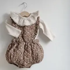minibeige キルティングロンパース (12m)