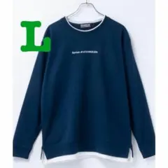 新品　エヴァンゲリオンプリント クルー長袖Tシャツ　ブルー　L カオルくん