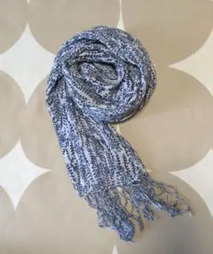 ストール　綿100％　花とリーフ　ボタニカル