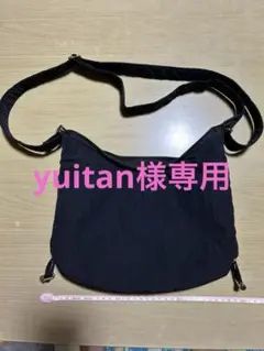 GU ブラックナイロンショルダーバッグ