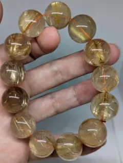 17-17.5mmゴールドタイチンルチルクオーツ
