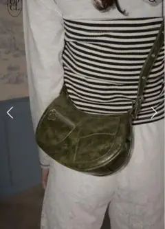 openclose vintage accent 2way bag カーキ　韓国