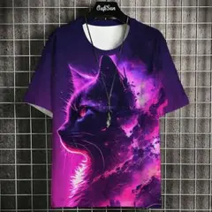 宇宙猫グラフィックTシャツ 3XLサイズ